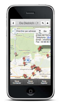 site mobile - géolocalisation